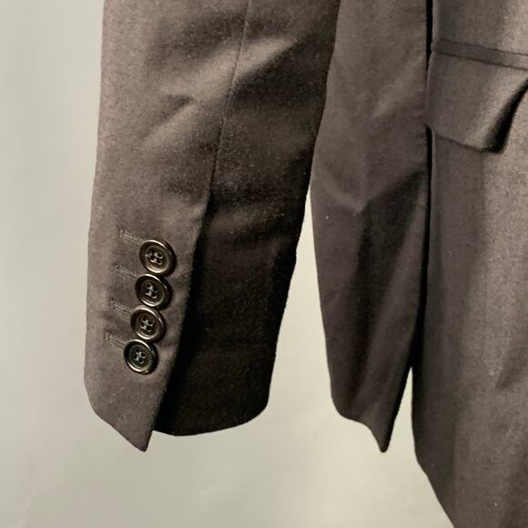 DIOR HOMME by KRIS VAN ASSCHE AW10 Size XS Black Wool Cashmere Scarf Coat - Picture 5 of 9